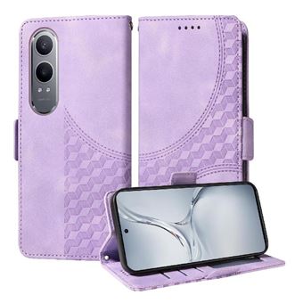 Capa FLOODKING para OnePlus Nord CE4 Lite | Design Acolchoado | Couro PU Premium | Roxo - 1