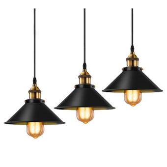 Candeeiro de Teto EZII MYD-36 | Diâmetro 36cm | E27 | Lâmpada não incluída | Preto - 1