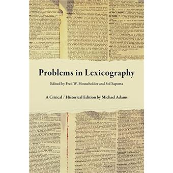 Problems In Lexicography - 1
