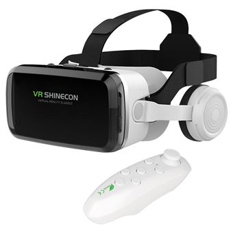 Óculos de Realidade Virtual Avizar Shinecon G04BS 3D para smartphones com áudio | Bluetooth | Branco - 1