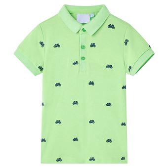 Polo de Criança vidaXL | Verde néon | 7 - 8 Anos - 1