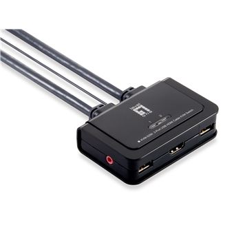 Chaveador Kvm LevelOne KVM-0290 | Cinzento - 1