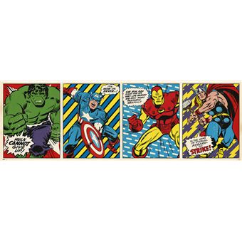 Poster Porta Marvel Comics Triptico - 1