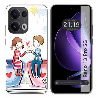 Capa de Silicone Tumundosmartphone para Oppo Reno 13 Pro 5G | Coffee Design Desenhos - 1