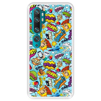 Capa Tpu Hapdey para Xiaomi Mi Note 10 - Note 10 Pro - Cc9 Pro | Design Padrão de Bolhas Em Quadrinhos 5 - Transparente