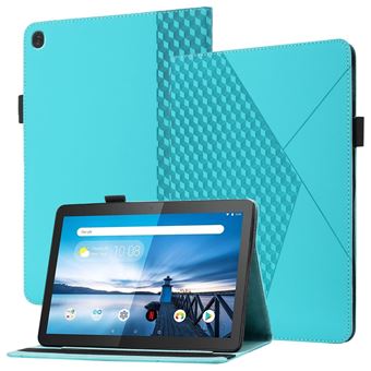 Capa PU Padrão de Diamante Antidesgaste com Porta-cartões Azul lago Magunivers para Lenovo Tab M10 FHD REL TB-X505F/X605F - 1