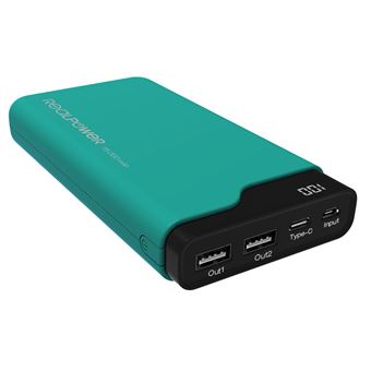 Power Bank RealPower PB-15000C 15000 mAh Preto, Verde