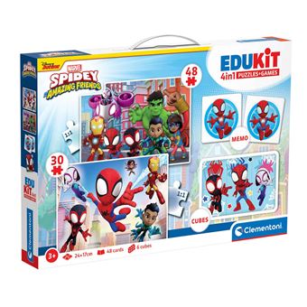 Kit 4 em 1 Clementoni Edukit Spidey And His Amazing Friends - 1