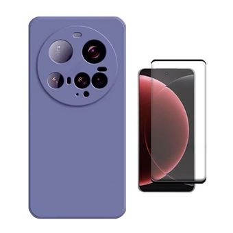 Kit Vidro Curved + Capa Silicone Líquido Phonecare para Xiaomi 15 Ultra | Roxo - 1