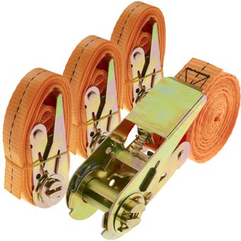 Cinta de Aperto PrimeMatik com Catraca | 25 m |m x 4 m | 800 Kg - Laranja - Embalagem 4 - 1