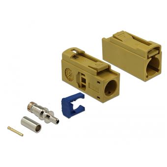Conector coaxial DeLOCK 89694 | Castanho - 1