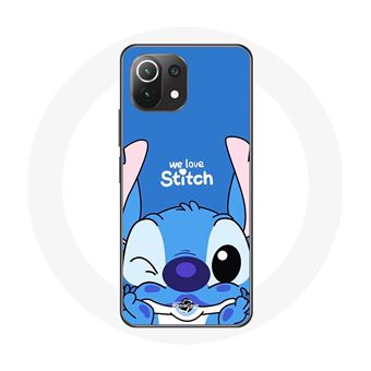 Capa Maniacase para Xiaomimi 11 Lite Stitch Bonitinho Fundo Azul - 1