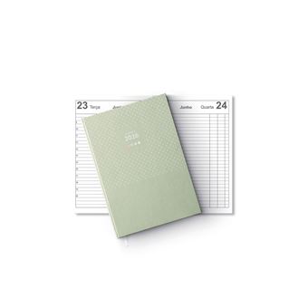 Agenda Diária A6 2026 Firmo Micro Spot Verde Oliva - 1