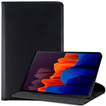 Capa traseira para Samsung Galaxy Tab S7 Plus T970 COOL de 12,4 polegadas em couro preto - 1