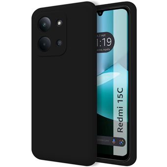 Capa Tumundosmartphone de silicone líquido ultramacio para Xiaomi Redmi 15C 4G / 5G | Preto - 1