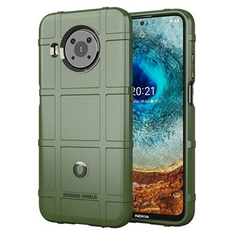 Capa Magunivers e TPU Textura de grade quadrada robusta à prova de choque verde para Nokia X10/X20 - 1