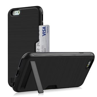 Capa Magunivers TPU suporte para cartão de kickstand preto para Apple iPhone 8/7 4.7 inch