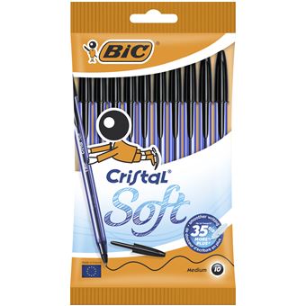 Esferográfica BIC Cristal Soft | Azul, Transparente - 1