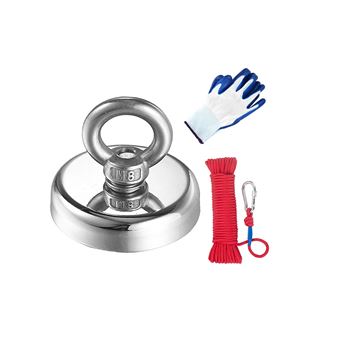 Íman Neodímio powmag 160Kg + Corda e Luvas - 1