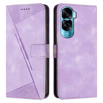 Capa FOXDOCK para Honor 90 Lite | Pele | Flip | 3 Compartimentos para Cartões | Roxo - 1