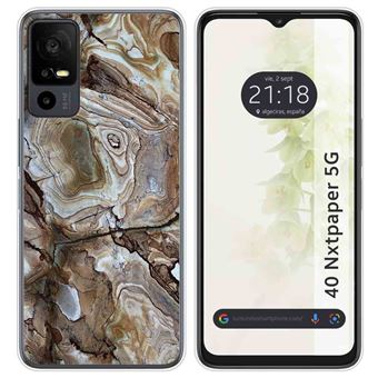 Capa de silicone Tumundosmartphone para TCL 40 NXTPAPER 5G | Design de mármore 14 - 1