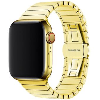 Bracelete titânio em Aço inoxidável Antiimpacto | para Apple Watch Series 8 41mm | Dourado - 1