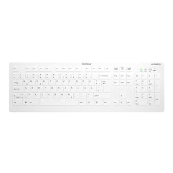 Teclado Wireless Contour Design Active Key AK-C8112 | Idioma: Alemão | Branco - 1