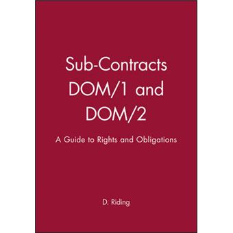 Sub-contracts DOM/1 and DOM/2 - Hardback - 1996 - 1