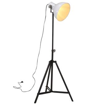 Candeeiro de Pé vidaXL | 25W | 61x61x90/150 cm | E27 | branco - 1