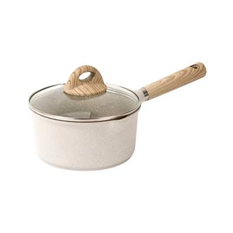 Panela Antiaderente LPM Home com Cabo de Madeira | 16 cm | Compatível com Indução - 1