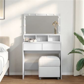 Toucador com LED vidaXL | 80x41x134,5 cm | branco - 1