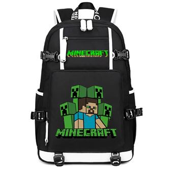 Mochila Escolar DreamWorks | Minecraft | 30 x 14 x 46 cm | Preto 2083 - 1