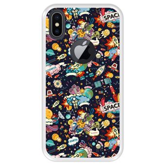 Capa Tpu Hapdey para Iphone X - Xs | Design Padrão de Constelação | Galáxia 4 - Transparente
