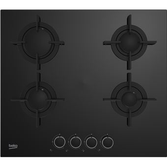 Placa a Gás Beko HILG 64222 S | 58.5 cm | 4 Zonas | Preto - 1
