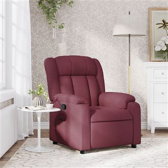 Poltrona reclinável vidaXL | tecido vermelho tinto - 1