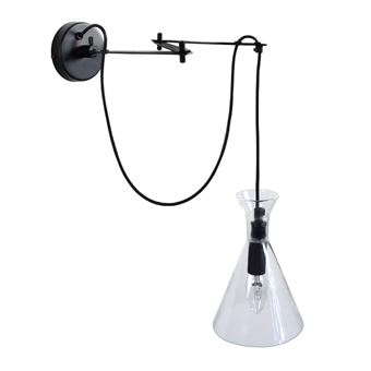 Candeeiro de Parede Tosel Krake 7Cm - 1 Luzes - preto e transparente - 1