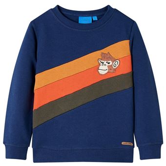 Sweatshirt para criança | vidaXL | azul-marinho 116 | 5 a 6 anos - 1