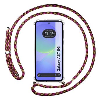 Capa TUMUNDOSMARTPHONE transparente para Samsung Galaxy A57 5G | fio rosa/dourado - 1