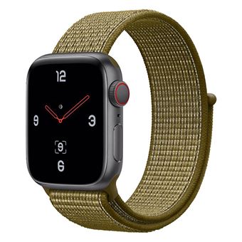 Pulseira de nylon de Substituição WISETONY para Apple Watch Series 4 40mm/Series 3/2/1 38mm Verde amarelo - 1