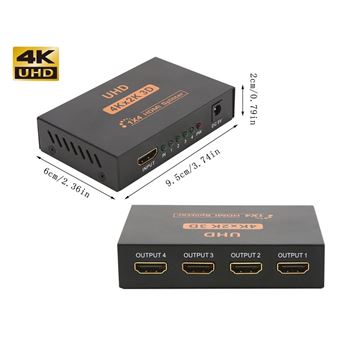Splitter Multi4you Multiplicador HDMI 1 x 4 4K - 1 Entrada 4 Saídas 4K 2160p - 1