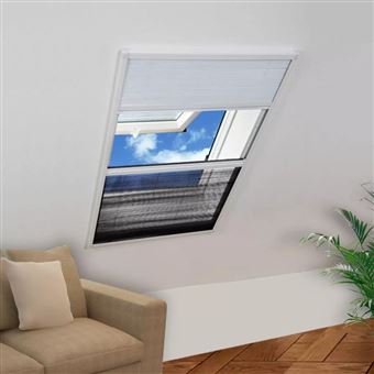 Tela Mosquiteira vidaXL plissada janela + quebra-luz alumínio 60x80cm - 1