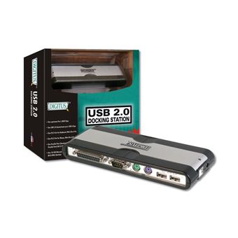 Digitus 7 in 1 Docking Station Preto, Prateado - 1