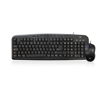 Teclado com Fios + Rato Ewent EW3123 | Idioma: Italiano | Preto - 1