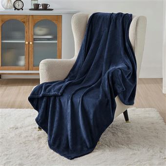 Manta suave BOD HOME |  azul escuro | 150x200cm - 1