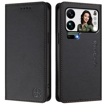 Capa Carteira Magnética ZURSANA para Xiaomi 17 Pro Max com Porta-Cartões | Couro PU | Bloqueio RFID | Preto - 1