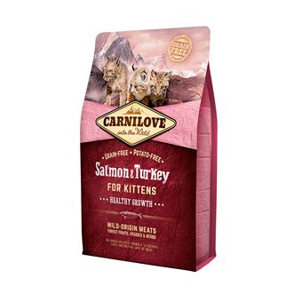 Comida seca para gatos carnilove 512225 gatinho salmão, perú 2 kg - 1