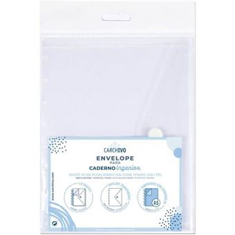Envelope para Caderno Ingeniox com Velcro 66125001 | A5 | Transparente - 1