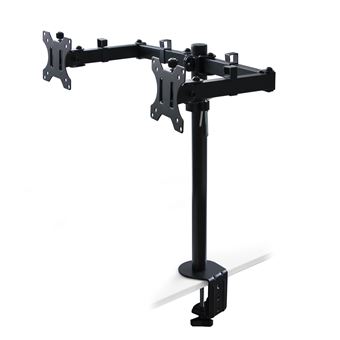 Suporte Duplo Emuca  para Monitor de 13 A 32 Polegadas para Mesa | Até 8 Kg Por Braço | Max Vesa 75X75mm-100X100 mm | Aço | Preto - 1