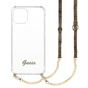 Capa Guess para Iphone 12 E 12 Pro Bi-Material com Uma Alça Castanho - Castanho - 1