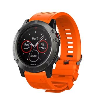 Bracelete Silicone com Fivela Gift4Me para Garmin Fênix 7 Sapphire Solar Edition - 47mm | Laranja - 1